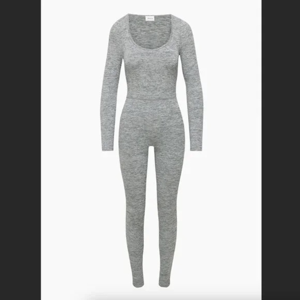 Aritzia Wilfred Free Maxe Jumpsuit | XS | Space Dye Coal Grey |